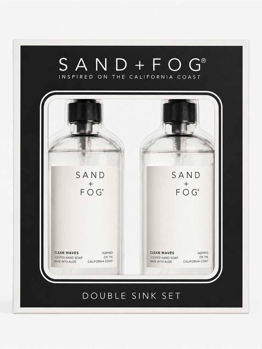 SAND + FOG Clean Waves Double Sink Set — White